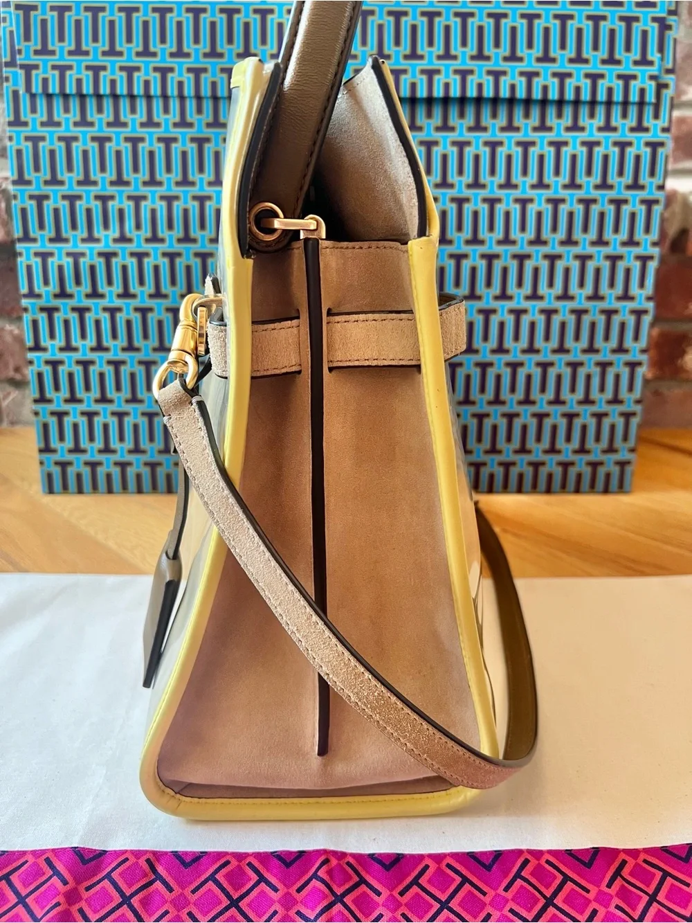 Tory Burch Lee Radziwill Raincoat Double Bag